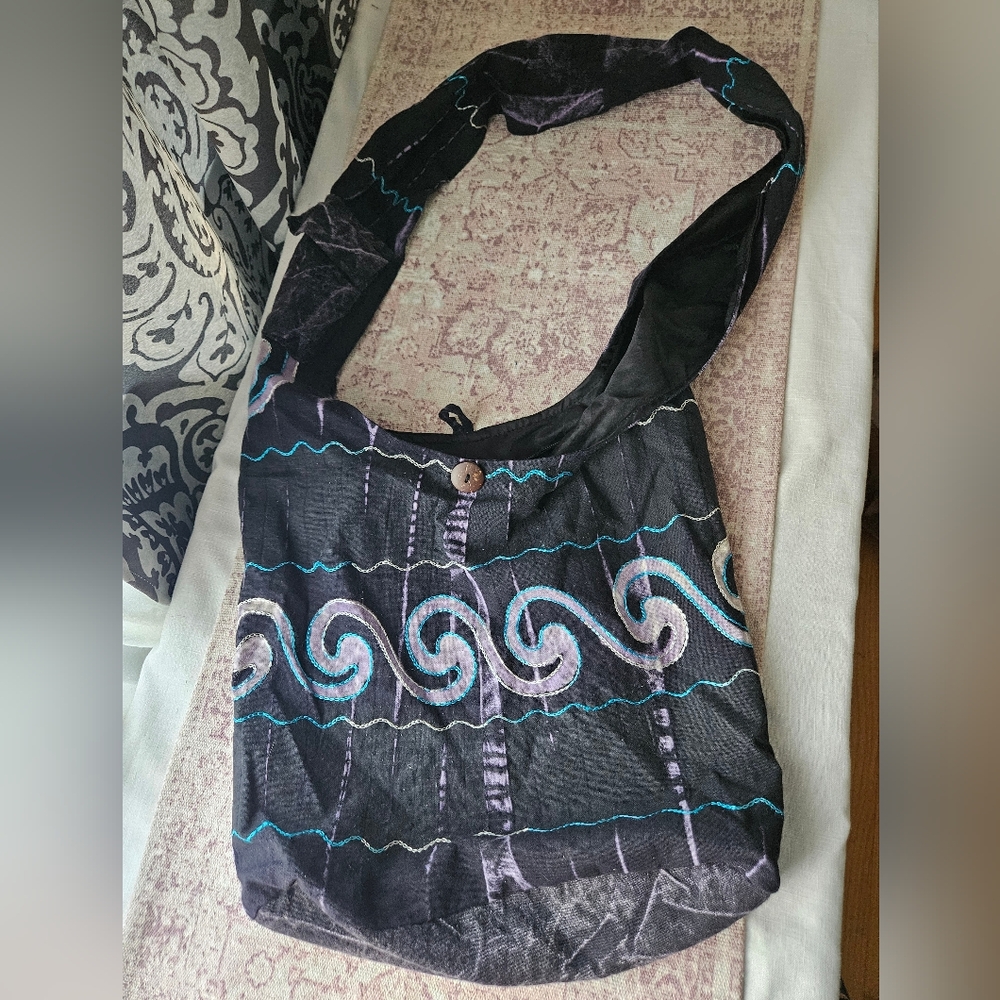 Hand Stitched Crossbody with Zipper